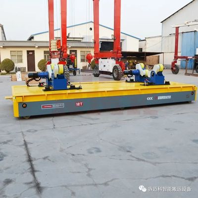 縱橫全向移動(dòng)無(wú)軌搬運(yùn)車(chē)--12噸滾輪架舵輪系統(tǒng)無(wú)軌車(chē)